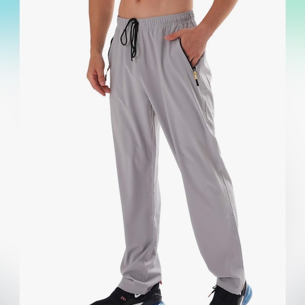 AIRIKE Men's Hiking Pants Water Resistant Quick-Dry Lightweight Gray Size Small